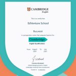 EdVenture School Cambridge English Preparation Centre Certificate 2024-2025